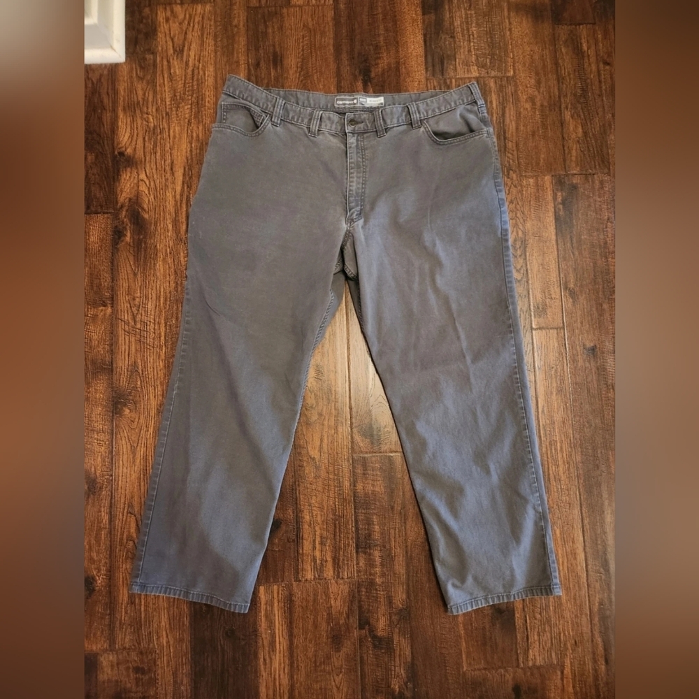 Carhartt Gray Rugged Flex Relaxed Fit Canvas Work Pants BN2517-M Men's 44x32